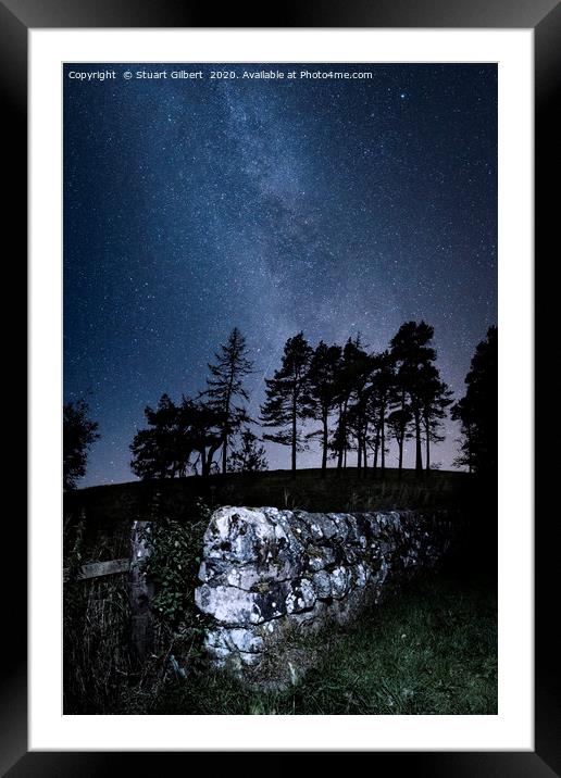Milky Way over Lomond Hills Framed Mounted Print by Stuart Gilbert