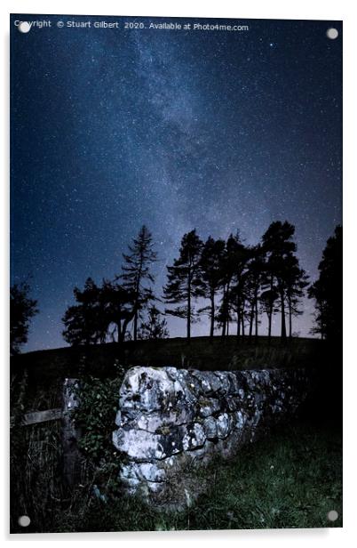 Milky Way over Lomond Hills Acrylic by Stuart Gilbert