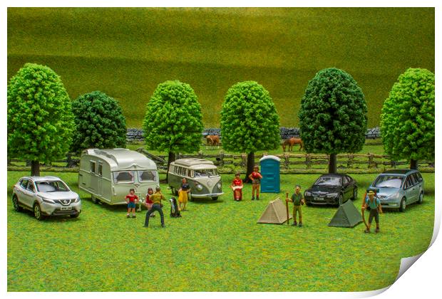 At The Campsite Print by Steve Purnell
