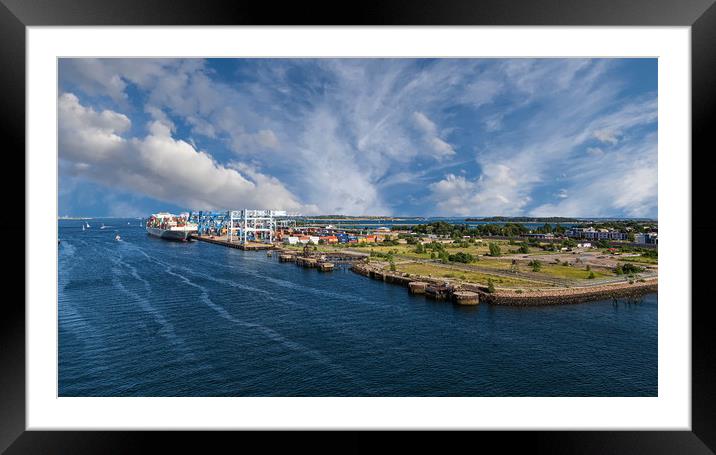 Freight Terminal in Boston Harbor Framed Mounted Print by Darryl Brooks