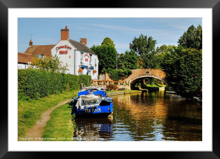  Staffs and Worcester Canal Penkridge Framed Mounted Print by Diana Mower