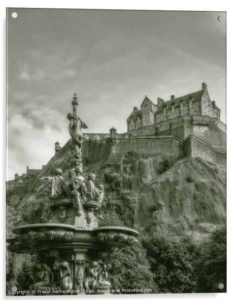 Edinburgh Castle Acrylic by Fraser Hetherington