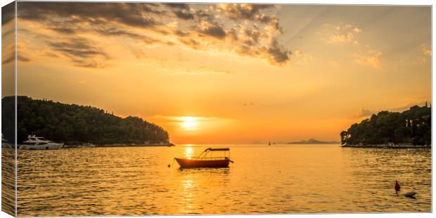 Drifting in Cavtat Canvas Print by Naylor's Photography
