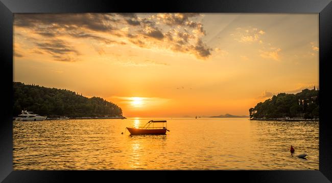 Drifting in Cavtat Framed Print by Naylor's Photography
