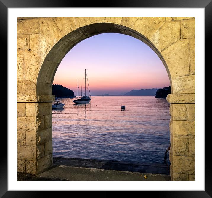 Arches in Cavtat Framed Mounted Print by Naylor's Photography