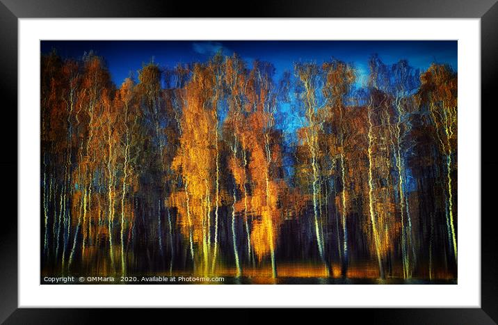 autumn reflection Framed Mounted Print by Maria Galushkina
