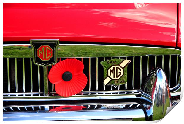 MG Sports Motor Car Print by Andy Evans Photos