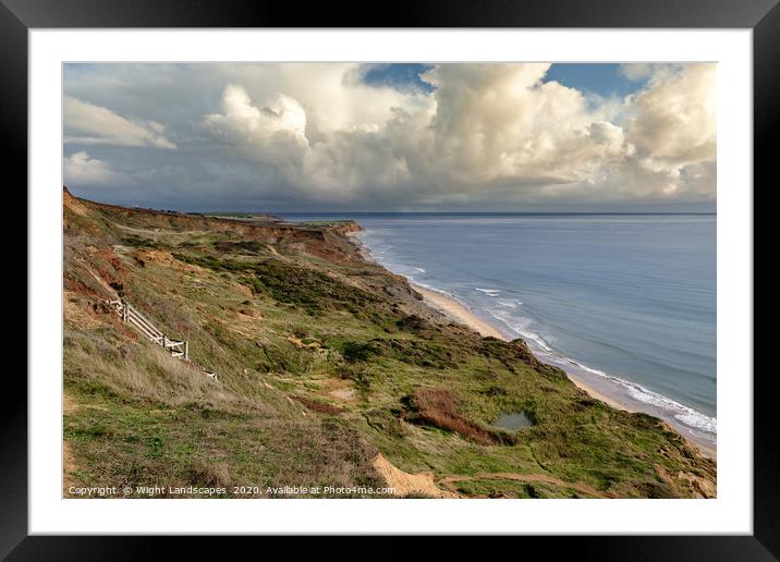 Compton Bay Landslip Isle Of Wight Framed Mounted Print by Wight Landscapes