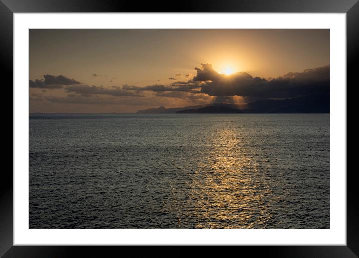 Early Morning Sunlight over Mirabello Bay Framed Mounted Print by Kasia Design