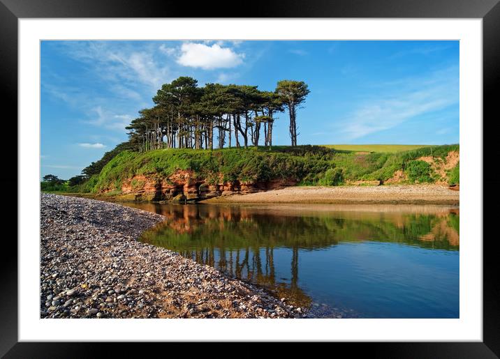 River Otter reflections at Budleigh Salterton      Framed Mounted Print by Darren Galpin