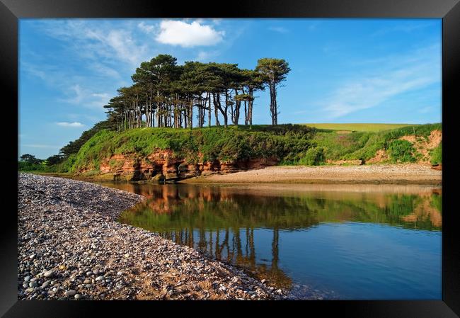River Otter reflections at Budleigh Salterton      Framed Print by Darren Galpin