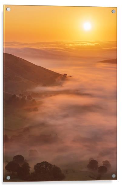 Edale September sunrise  Acrylic by John Finney