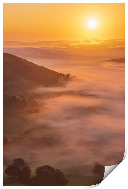 Edale September sunrise  Print by John Finney