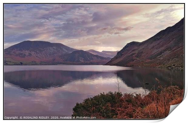 "Misty reflections at Ennerdale Water " Print by ROS RIDLEY