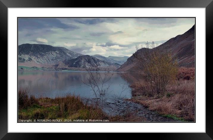 "Misty reflections Ennerdale water 2" Framed Mounted Print by ROS RIDLEY