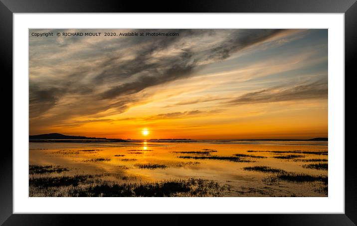 Gower Sunset Framed Mounted Print by RICHARD MOULT