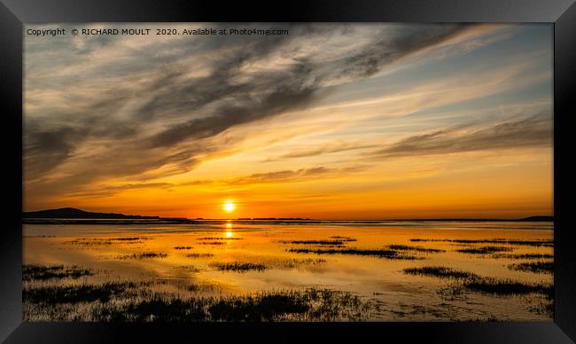 Gower Sunset Framed Print by RICHARD MOULT