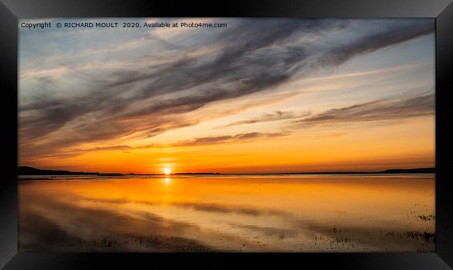 Gower Sunset Framed Print by RICHARD MOULT