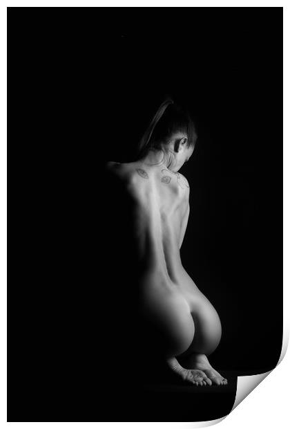 Nude fine art Black and white  Print by Alessandro Della Torre