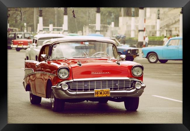 Classic Chevrolet in Havana, Cuba Framed Print by Simon Marlow