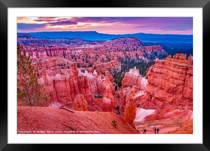 Sunrise Thor's Hammer Sunset Point Bryce Canyon Na Framed Mounted Print by William Perry