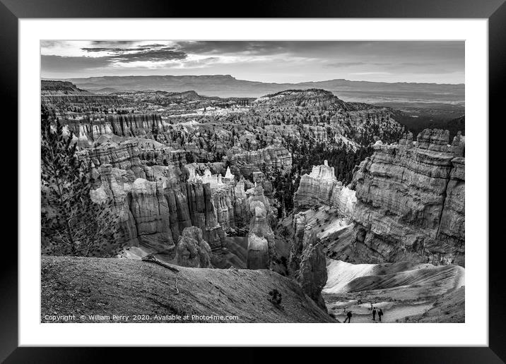 Black White Sunrise Thor's Hammer Sunset Point Bry Framed Mounted Print by William Perry