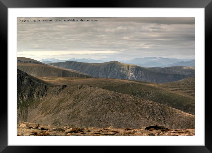 Northern Ridges of the Cairngorms Framed Mounted Print by Jamie Green