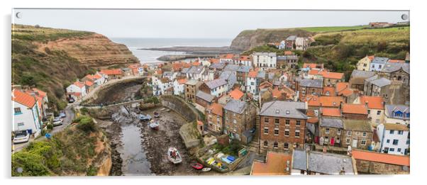 Letterbox crop of Staithes Acrylic by Jason Wells