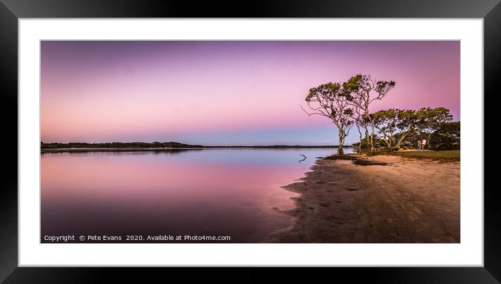 Sunset in Paradise Framed Mounted Print by Pete Evans