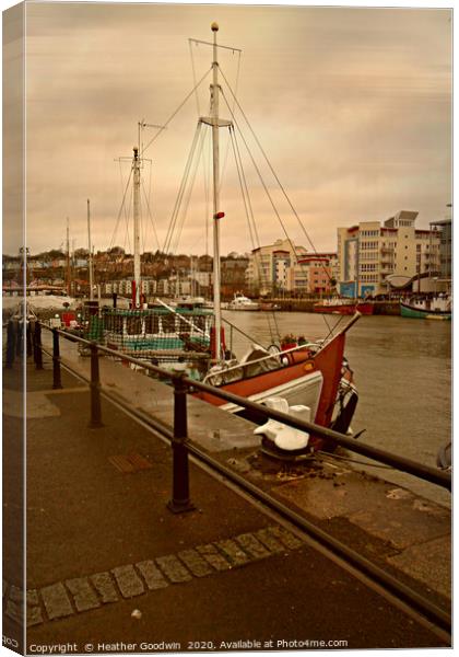 The Harbourside Canvas Print by Heather Goodwin