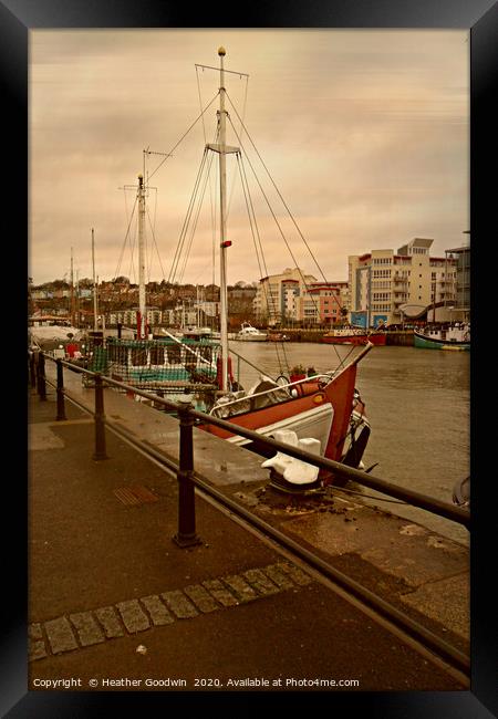 The Harbourside Framed Print by Heather Goodwin