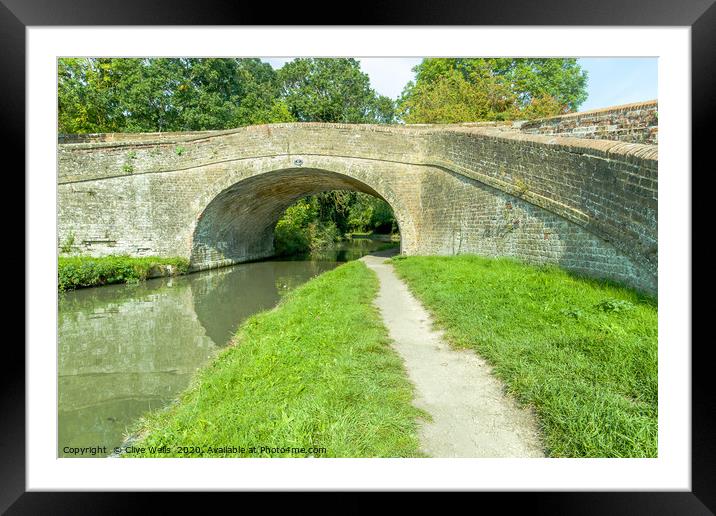 Bridge 47 on the Grand Union Canal. Framed Mounted Print by Clive Wells