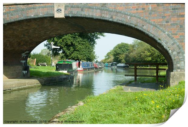 Bridge 48 on the Grand Union Canal. Print by Clive Wells