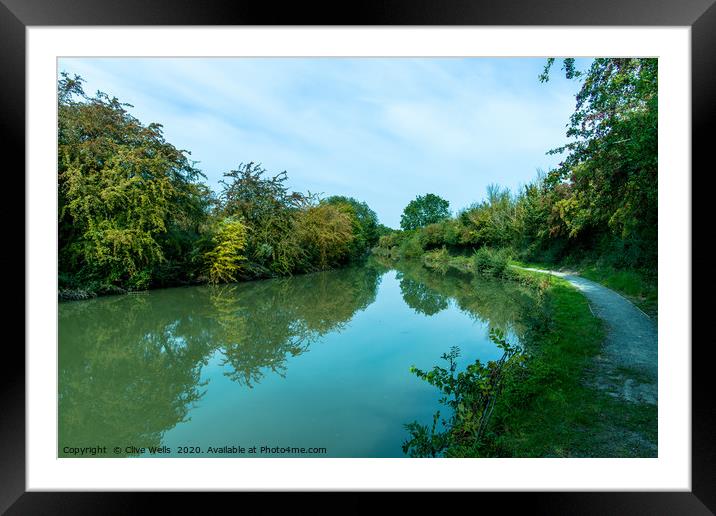 View from the towpath Framed Mounted Print by Clive Wells