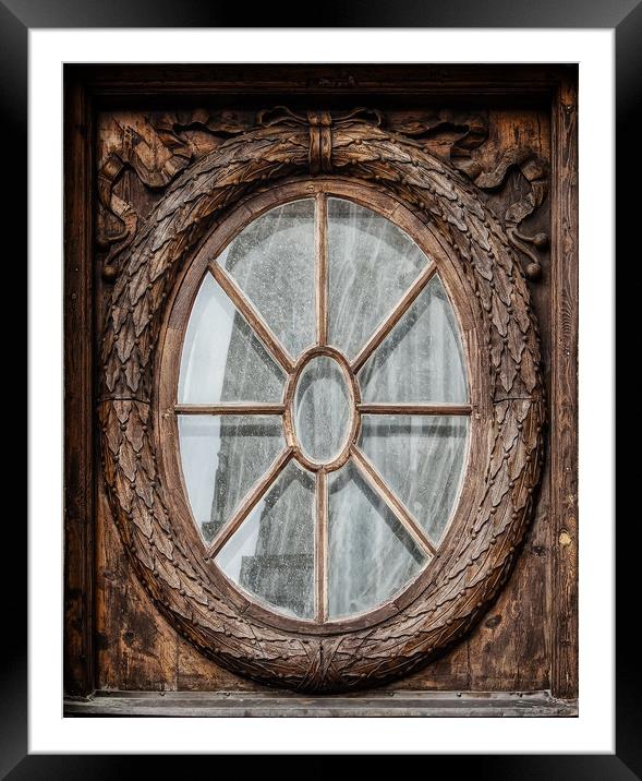 Ornate Oval Window Framed Mounted Print by Antony McAulay