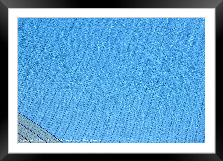 Summer Swimming Pool  Framed Mounted Print by David Pyatt