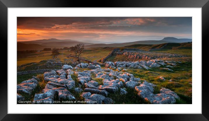 Yorkshire Dales Framed Mounted Print by John Ealing