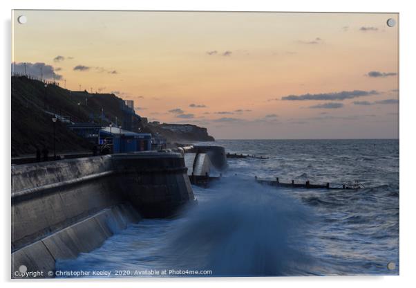 Cromer waves Acrylic by Christopher Keeley