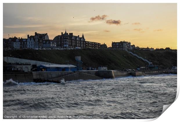 Sunset over Cromer Print by Christopher Keeley