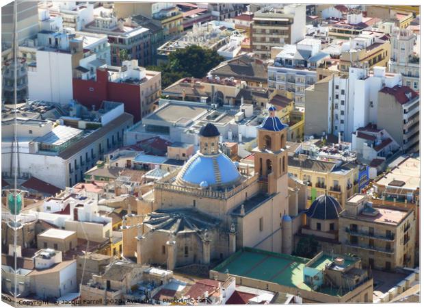 Alicante Cityscape Canvas Print by Jacqui Farrell