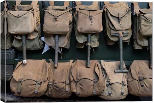 Vintage Military Bags  Canvas Print by Jacqui Farrell