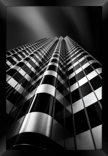 Skyscrapper in downtown San Francisco Framed Print by Martin Williams