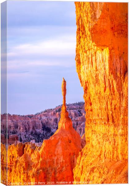Thin Hoodoo Bryce Canyon National Park Utah Canvas Print by William Perry