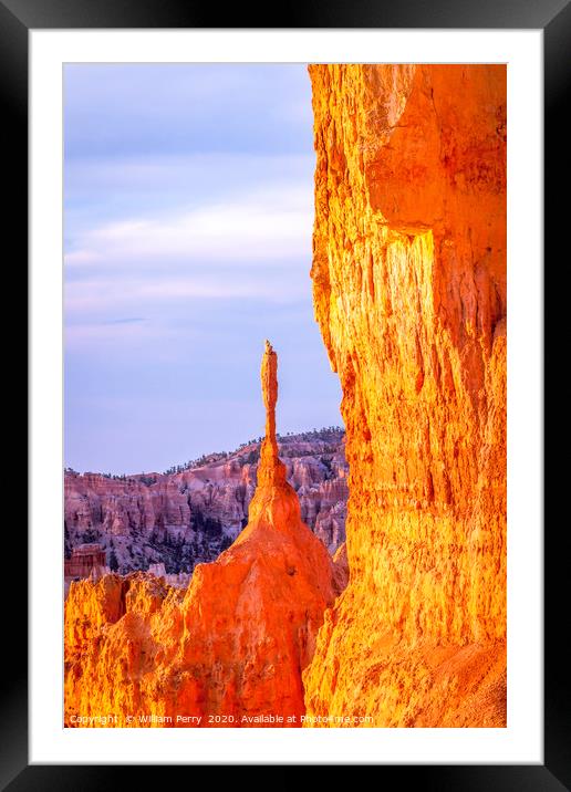 Thin Hoodoo Bryce Canyon National Park Utah Framed Mounted Print by William Perry
