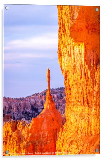 Thin Hoodoo Bryce Canyon National Park Utah Acrylic by William Perry