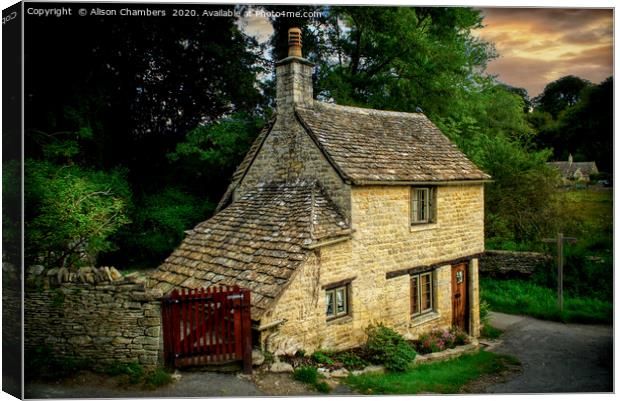 The Dolls House Bibury Canvas Print by Alison Chambers