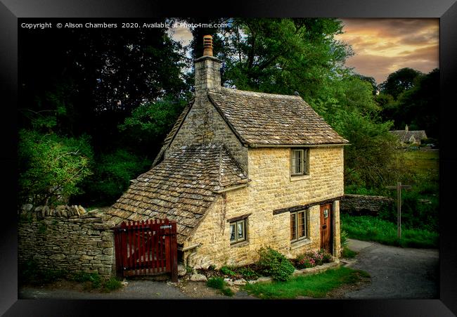 The Dolls House Bibury Framed Print by Alison Chambers