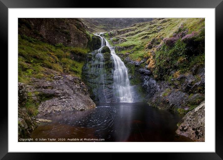 Moss Beck Falls, Newlands Valley Framed Mounted Print by Jules Taylor