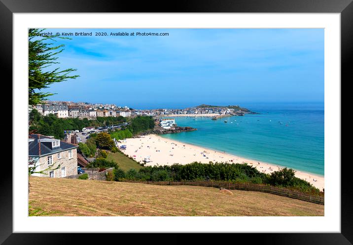 st ives view cornwall Framed Mounted Print by Kevin Britland