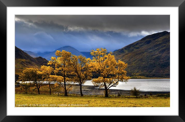 Loch Duich and Inverinate shoreline                Framed Mounted Print by Chris Drabble